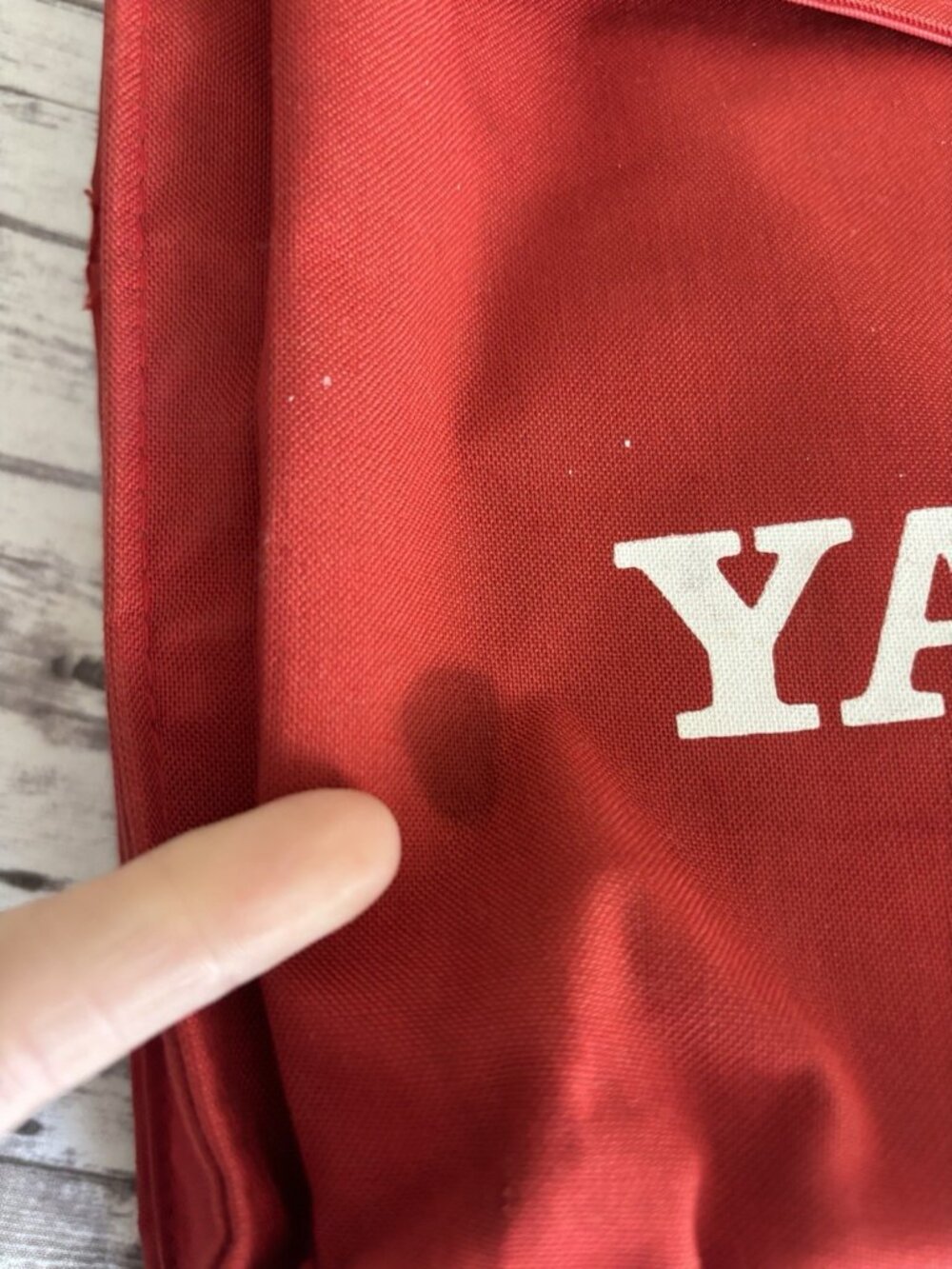 Vintage Red Needlecraft Knitting Needlework Crafts Project Tote Bag MCM - Picture 10 of 13